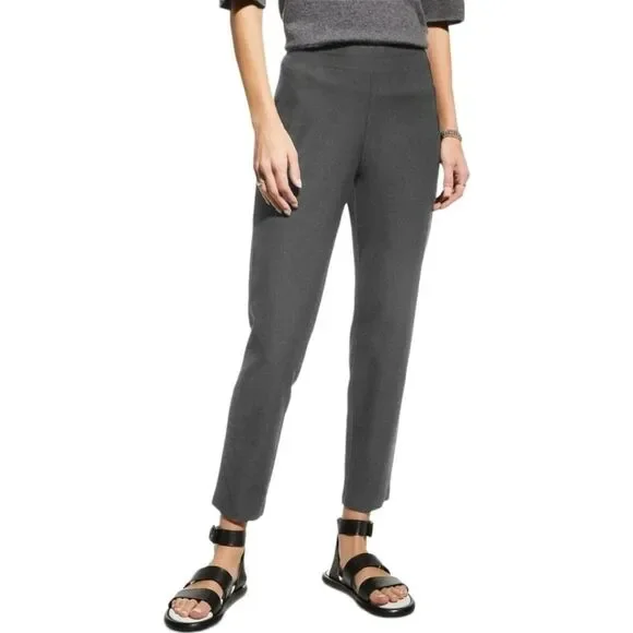 Eileen Fisher Washable Stretch Crepe Slim Ankle Pants Graphite Size Small - Picture 11 of 11